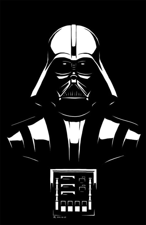 Darth Vader Stencil, Stars Black And White, Darth Vader Tattoo, Star Wars Stencil, Star Wars Silhouette, Darth Vader Star Wars, Dark Vador, Vader Star Wars, Star Wars Tattoo