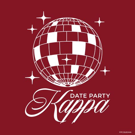 Design unique and trendy custom merch for your Greek organization from Fresh Prints! Submit a proof request to get a free mockup of your design today.  Kappa Kappa Gamma designs | Kappa Kappa Gamma apparel | custom apparel | greek apparel | Sorority designs | PR designs |PR apparel | disco | discoball | sparkle | sparkles | hippy | hippie | groovy | groovie | #shirtjustgotcrazy #freshprints Disco Sorority Shirt, Disco Sorority Theme, Custom Merch, Sorority Themes, Kids Letters, Bid Day Themes, Sorority Designs, Kappa Kappa Gamma, Letters For Kids