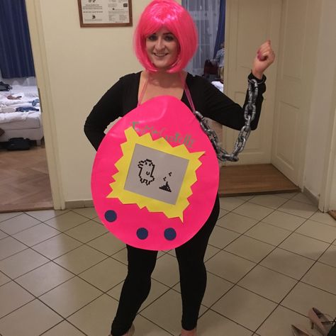 90s fancy dress, hen party, Halloween, tamagotchi Tamagotchi Costume, 90s Fancy Dress Ideas, Diy Fancy Dress, 90s Fancy Dress, Fancy Dress Ideas, Black Jeans Outfit, Trunk Or Treat, Party Halloween, Hen Party