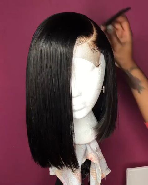 Free Shipping 4x4 Closure Bob Wig With Pre Plucked Hairline Straight Jesvia Hair [Video] [Video] | Hair styles, Short hair styles, Wholesale human hair Hair Diamonds, Longbob Hair, Parting Hair, Wig Collection, 2023 Hair, Hair Twist, Twist Styles, Peinados Fáciles Para Cabello Corto, Beautiful Wigs