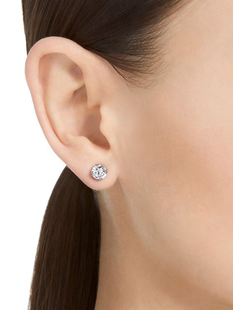 Shop Swarovski Constella Rhodium-Plated & Crystal Stud Earrings | Saks Fifth Avenue Metal Post, Fire Heart, Crystal Stud Earrings, Swarovski Earrings, Online Earrings, Elegant Earrings, Gold Earrings Studs, Diamond Earrings Studs, Clear Crystal