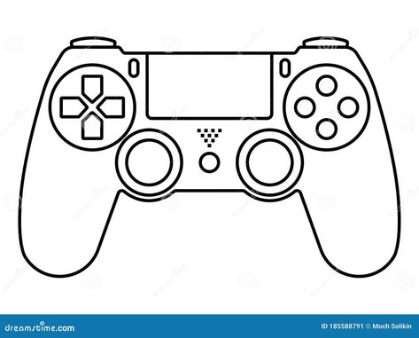 Playstation Remote Drawing, Ps4 Controller Tattoo, Gamer Coloring Pages, Ps4 Controller Drawing, Playstation Controller Drawing, Joystick Drawing, Video Game Controller Drawing, Game Controller Drawing, Playstation Joystick