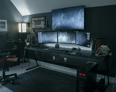 So pretty Gömda Rum, Custom Desks, Gamers Room, Gaming Desk Setup, Dream Desk, Desk Setups, Pc Gaming Setup, Video Game Room Design, Video Game Rooms