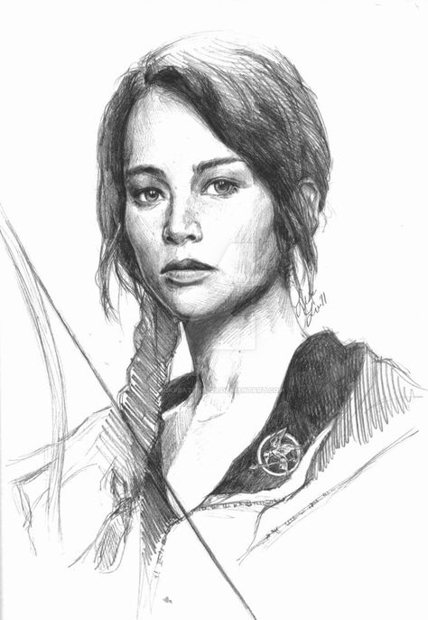 Katniss Everdeen by BlackFeatherz29 on DeviantArt Katniss Everdeen Sketch, Katniss And Peeta Drawing, Peeta Mellark Drawing, Katniss Everdeen Drawing, Katniss Drawing, Hunger Games Drawings, Hunger Games Fan Art, Hunger Games 2, Hunger Games Katniss