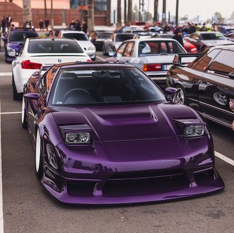 Midnight Purple Car Paint, Purple Rx7, Mazda Rx7 Purple, Midnight Purple Car, Nissan Nsx, Purple Cars, White Wheels, Purple Bike, Nissan R34