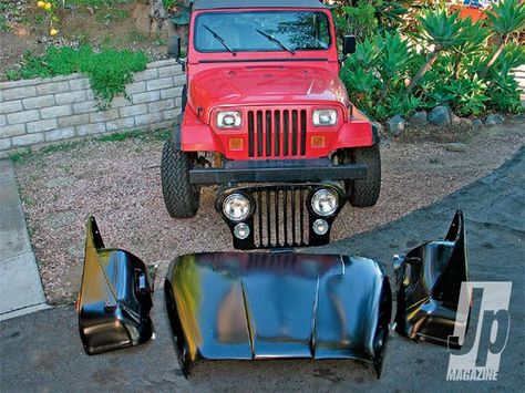 Jeep CJ Front End on a YJ Jeep Cj7 Mods, Jeep Drawing, Jeeps Wrangler, Jp Magazine, Diy Jeep, Cj Jeep, Classic Jeeps, Jeep Mods, Jeep Ideas