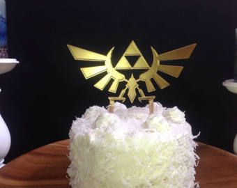 Zelda Cake Ideas, Zelda Wedding Cake, Legend Of Zelda Wedding, Zelda Cake, Zelda Party, Zelda Wedding, Silhouette Wedding Cake, Wedding Cake Topper Silhouette, Gamer Wedding