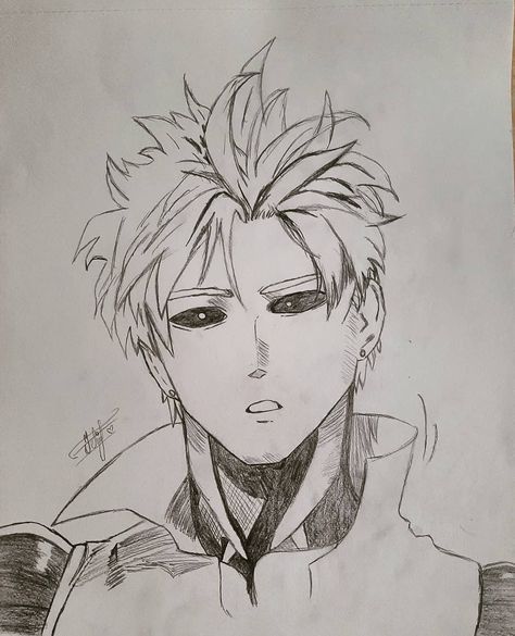 One punch man drawings Genos Sketch, Genos Drawing, One Punch Man Genos, Genos One Punch Man, Punch Man, One Punch, Saitama, Anime Sketch, One Punch Man