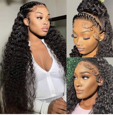 Water Wave Lace Front Wigs Human Hair 13×4 Lace Frontal Human Hair Wigs for Black Women Brazilian Virgin Human Hair Wigs Pre Plucked with Baby Hair Natural Color 150% Denisty 22 Inch #ad #amazon #wigsforsale #beauty #hair #blackhairstyles #deals #hotdeals #explore #explorepage #amazonaffiliatelink Curly Lace Frontal, Full Lace Front Wigs, Blonde Lace Front Wigs, Lace Front Wigs Human Hair, Short Hair Wigs, Wave Wig, Curly Human Hair Wig, Ombre Wigs, Wigs Human Hair