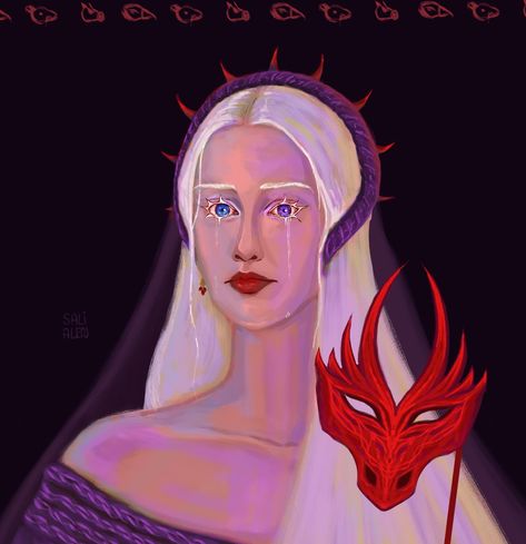 Targaryen Character Art, Character Art Female, Watch Game Of Thrones, Fire And Blood, Targaryen Art, Masked Ball, Asoiaf Art, Art Female, Iron Throne