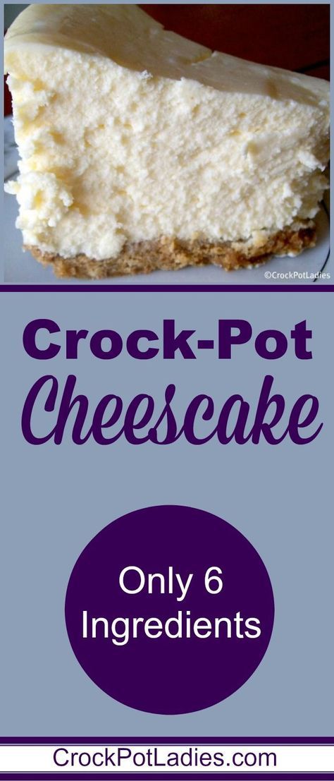 Crock-Pot Cheesecake - If you are looking for an amazing dessert recipe that you can make in your slow cooker this recipe for Crock-Pot Cheesecake is a winner every single time! [recipe from CrockPotLadies.com] via @CrockPotLadies Crock Pot Cheesecake, Weight Watcher Desserts, Crockpot Dessert Recipes, Coconut Dessert, Diy Easy Recipes, Crock Pot Desserts, Slow Cooker Desserts, Brownie Desserts, Oreo Dessert