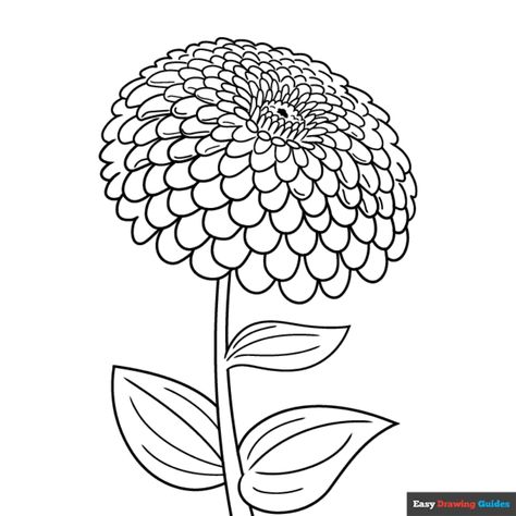 Free Zinnia Coloring Page for Kids Plant Coloring Pages, Rose Coloring Pages, Popular Cartoon Characters, Birthday Bulletin, Free Printable Coloring Sheets, Easy Drawing Guides, Summer Coloring Pages, Drawing Guides, How To Draw Animals