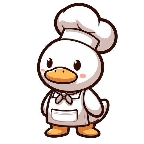 Chef Cartoon, Mascot Illustration, Idea Logo, Duck Logo, Easy Doodle, Duck Cartoon, Cartoon Mascot, Street Brands, Easy Doodle Art