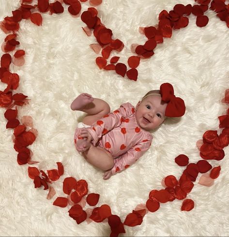 Vday Newborn Photos, Valentine’s Newborn Pictures, Valentines Pics For Babies, Valentines Babygirl Photoshoot, One Month Old Baby Pictures February, Cute Baby Valentine Pictures, Baby Vday Shoot, 3 Month Valentine Pictures, 4 Month Valentine Pictures