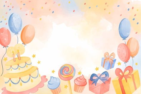 Happy Birthday Bagrawnd, Cute Birthday Backgrounds, Background Birthday Design, Cartoon Birthday Background, Happy Birthday Background Design, Birthday Background Landscape, Birthday Wallpaper Backgrounds, Happy Birthday Landscape Background, Children Birthday Background