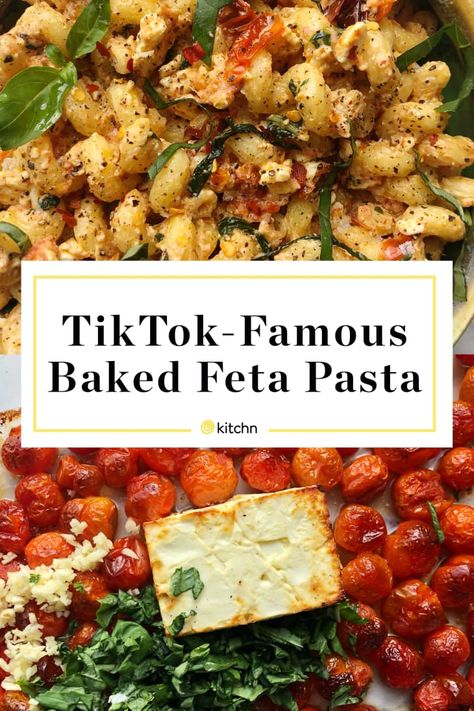 Baked Feta Gnocchi, Pasta Night Ideas, Kristi Lee, Tomato Pasta Bake, Baked Feta Pasta, Pastas Recipes, Baked Feta, Tiktok Famous, Feta Recipes