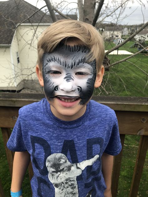 Gorilla face paint for kids Godzilla Face Paint, Gorilla Face Paint, Face Paint For Kids, Vbs Jungle, Face Painting Images, Gorilla Costumes, Gorilla Face, Paint For Kids, Hulk Party