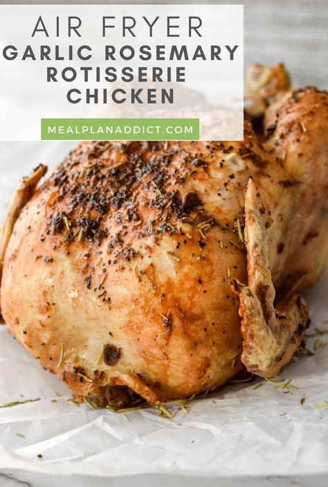 Air Fryer Garlic, Cooking Whole Chicken, Prepped Lunches, Air Fryer Recipes Healthy, Air Fryer Chicken, Lunch Meal Prep, Meal Prep For The Week, Juicy Chicken, Sunday Dinner