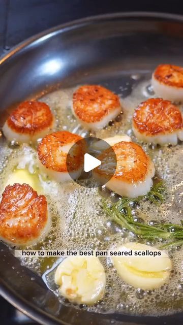 seafood on Instagram: "How To Make The Best Pan Seared Scallops

🎥 by @kellyscleankitchen 

Follow @seafoodishh for more 🦞

5 tips for perfect scallops ⬇️

5 steps:

1. Pick larger scallops at the store - larger has more surface area for a better sear and also less likely to overcook

2. Thoroughly pat dry after seasoning and before searing. If there is any moisture it will stick to the pan and won’t get a good sear.

3. Do the mercury ball water test to make sure your stainless steel pan is hot enough. If water dances on top of the surface, it is hot enough to add oil and will essentially be nonstick.

4. Sear on medium high heat on the first side until there is a good crust.

5. Cook on low heat on the second side and baste with butter or fat. If you cook on higher heat it will overcoo Searing Scallops, Shrimp Delight, Perfect Scallops, Fish Casseroles, Food Entrees, Seafood Lasagna Recipes, Fish Casserole, Seared Fish, Seafood Lasagna