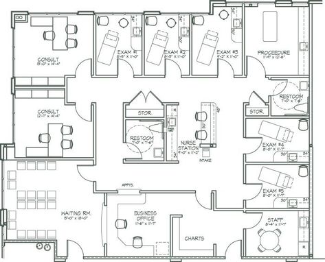 Hospital Floor Plan, Chiropractic Office Design, Medical Clinic Design, Hospital Plans, Medical Brochure, Office Floor Plan, Medical Office Design, Hospital Interior, Clinic Interior Design