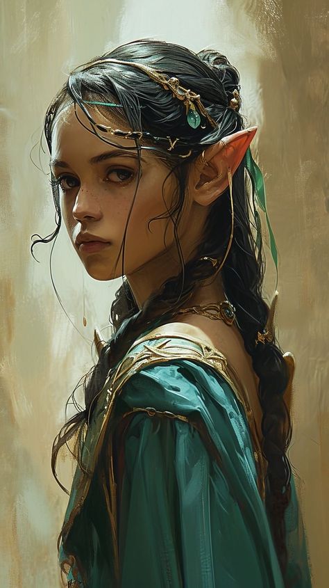 Elf Characters, Elf Druid, Character Portrait, Female Elf, Elf Art, Wood Elf, Female Character Concept, Fantasy Portraits, Dnd Art