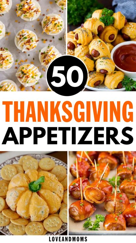 50 Amazing Thanksgiving Appetizers To Try This Year | Love and Moms Easy Thanksgiving Appetizers, Friendsgiving Appetizers, Turkey Appetizers, Best Thanksgiving Appetizers, Thanksgiving Appetizers Easy, Friendsgiving Food, Thanksgiving Snacks, Thanksgiving Appetizer Recipes, Appetizer Ideas