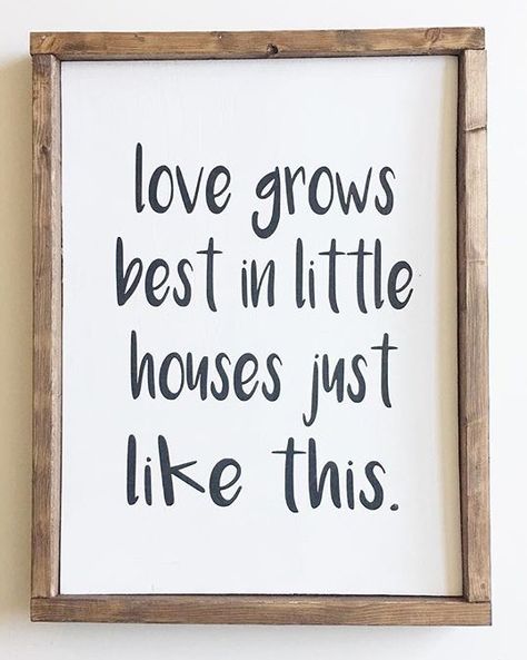 Cute Home Sayings, Short Quotes About Home, Quotes About Houses Home, Cute Home Sayings Quote Signs, Home Sayings, Small House Quotes, Small House Quotes Signs, Brown Accent Wall, Canvas Painting Quotes