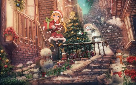 Christmas Wallpaper Hd, Christmas Anime, Anime Wallpaper 1920x1080, Xmas Wallpaper, Anime Christmas, Christmas Phone Wallpaper, Halloween Wallpaper Iphone, 5 Anime, More Wallpaper