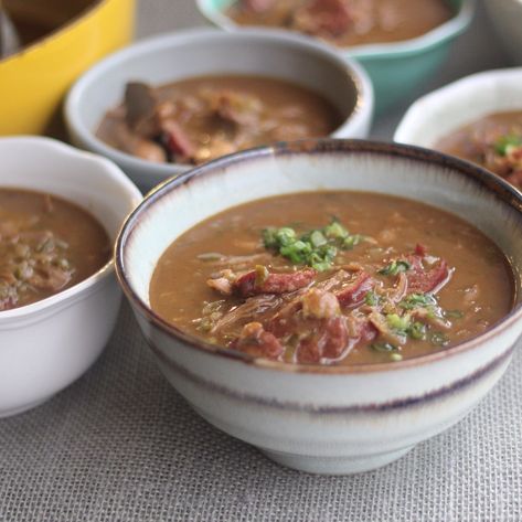 Duck And Sausage Gumbo Duck Gumbo, Gumbo Recipe Crockpot, Gumbo Recipe Sausage, Goose Recipes, Creole Cooking, Sausage Gumbo, Cajun Creole Recipes, Cajun Cooking, Gumbo Recipe