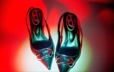 #diesel #shoeshighheels #photoshoot #fashion #aesthetic #artdirection Diesel Photoshoot, Diesel Aesthetic, Antonio Lopez, Diesel Fashion, Bday Nails, Diesel Brand, Photoshoot Fashion, Chapter 33, Y2k Vibes