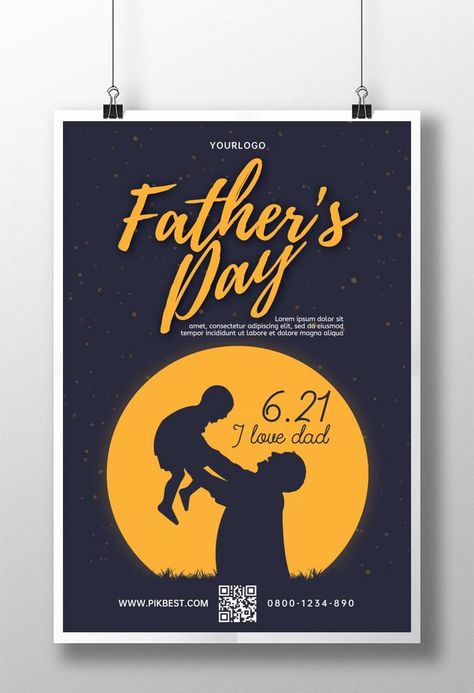 Fathers Day Graphic Design, Father's Day Poster Design, Fathers Day Creative, Fathers Day Graphic, Fathers Day Poster, Thanksgiving Blessings, Holiday Promotions, Holiday Poster, Poster Design Inspiration