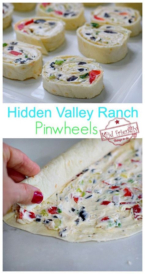 Pinwheel Appetizers Cream Cheese, Fingerfood Recipes, Ranch Pinwheels, Appetizers Appetizers, Pinwheel Sandwiches, Tortilla Pinwheels, Pinwheel Appetizers, Easy Dip, Appetizers For Kids