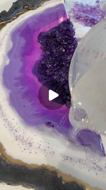 K a r e n    G o v e r n a l e on Instagram: "📸✨ New Arrival Alert! ✨📸

Check out this stunning purple resin geode art piece, adorned with real quartz points and amethyst stones throughout. This unique and mesmerizing creation is now available for sale at the Uptown Art Gallery at City Hall in Brooksville, Florida. 

Whether you’re a collector or just looking for a statement piece to elevate your space, this artwork is a must-see! 🌟💜

🔮 Interested in making it yours? Send me a message for more details!

#GeodeArt #ResinArt #Amethyst #Quartz #UptownArtGallery #BrooksvilleFL #ArtForSale #HomeDecor #UniqueArt #Handmade #ArtCollectors #InteriorDesign #resinart #resinartwork #resinartist #resingeode #floridaartist #hernandocounty #agate #agateart  #artforsale #artforyourhome #artforthehome Brooksville Florida, Resin Geode Art, Agate Art, Purple Resin, Florida Artist, Resin Geode, Geode Art, Amethyst Stones, Resin Artwork