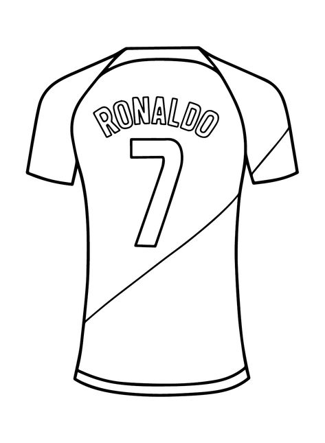 Soccer Colouring Pages, Football Colouring Pages, Cristiano Ronaldo Drawing, Soccer Coloring Pages, Cristiano Ronaldo Jersey, Modele Zentangle, Ronaldo Shirt, Football Ronaldo, Ronaldo Jersey