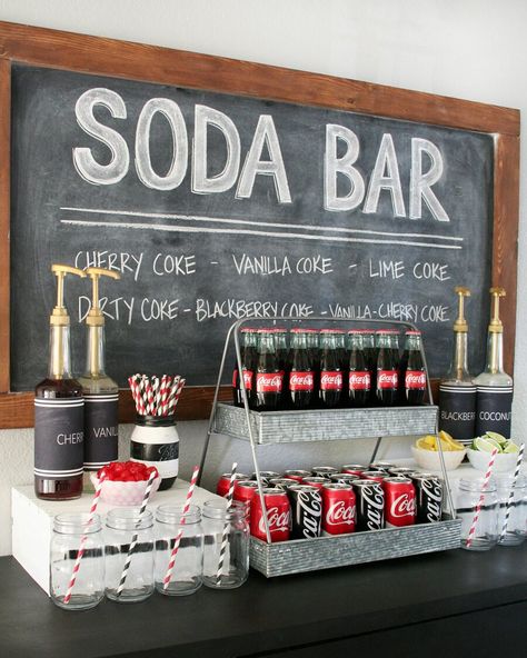 Soda Bar, Hydration Station, Vanilla Coke, 13th Birthday Parties, Drink Station, 18th Birthday Party, Wedding Drink, 16th Birthday Party, Backyard Bbq