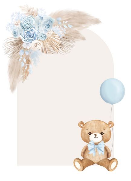 Vom Avea Un Copil, Baby Boy Background, Baby Boy Invitations, Teddy Bear Baby Shower Invitations, Idee Babyshower, Baby Birthday Invitations, Wedding Card Frames, Baby Boy Cards, Baby Art Projects