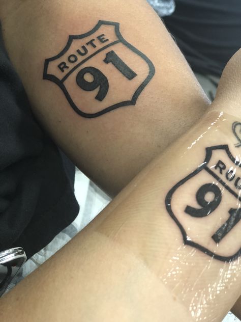 Route 91 Tattoo Psalms 91 Tattoo For Women, Interstate Tattoo, Road Sign Tattoo, Psalms 91 Tattoo, Highway Tattoo, 91 Tattoo, Route 91, Psalms 91, Tattoo Quotes For Women