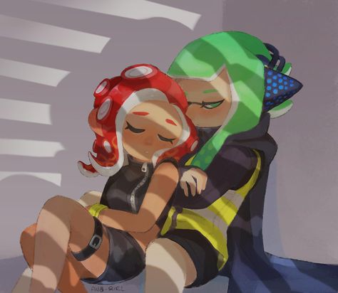 8 looks so comfy like that | Splatoon | Know Your Meme Agent 8, Agent 3, Splatoon Comics, Smash Brothers, Video Games Nintendo, Super Smash Brothers, Squid Games, Know Your Meme, Ship Art