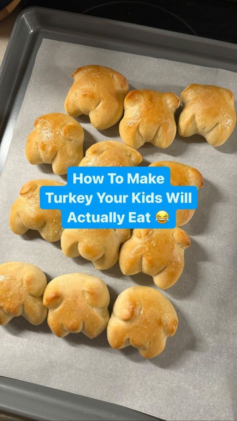 Stacie & Meghan | Food Podcast for Parents | It is more than ok if your kids only eat rolls on Thanksgiving. Here is a just for fun idea for make rolls that look like turkey - and a... | Instagram Rhodes Turkey Shaped Rolls, Rolls That Look Like Turkeys, Turkey Rolls For Kids, Dinner Rolls Shaped Like Turkey, Rolls Shaped Like Turkeys, Turkey Shaped Bread Rolls, Turkey Shaped Rolls Thanksgiving, Turkey Rolls Thanksgiving, Turkey Bread Rolls