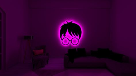 Harry Potter Wall Decor, Harry Potter Wall, Led Wall Decor, Light Sign, Led Wall, Lighted Signs, Led Light, Harry Potter, Led Lights