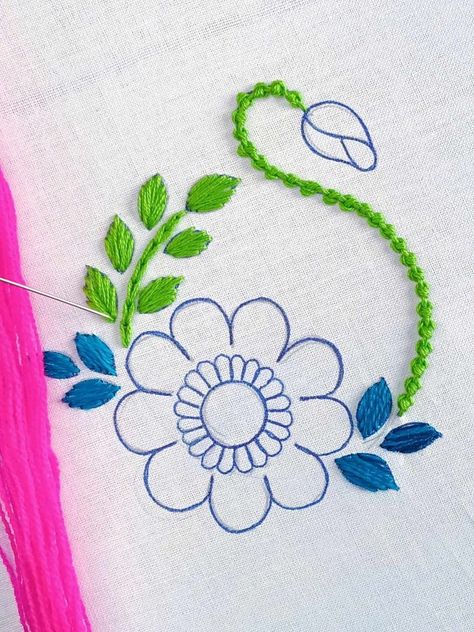 Flower Allover, Basic Embroidery, Hand Embroidery Dress, Diy Embroidery Designs, Hand Embroidery Tutorial, Neckline Designs, Embroidery Designs Fashion, Cushion Pillow, Necklines For Dresses