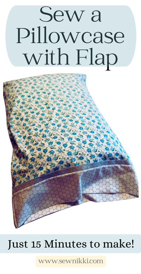 how to sew a pillowcase with a flap and piping in 15 minutes Free Pillow Case Pattern, Free Pillowcase Pattern, King Pillow Case Pattern, Sewing Pillow Case, How To Make A Throw Pillow, Pillowcase Pattern Easy, Making Pillow Cases, How To Sew A Pillow Case, How To Make A Pillowcase