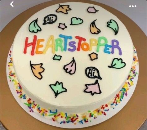 Heartstopper Cake Ideas, Heartstopper Birthday Cake, Heartstopper Party Ideas, Almost My Birthday, Its Almost My Birthday, Alice Oseman, Heart Stopper, Cute Birthday Cakes, Cute Cakes