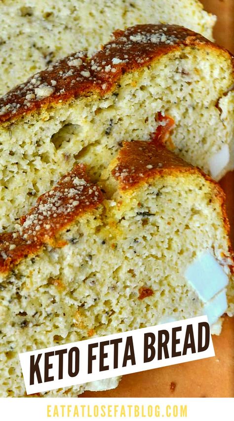 Bread Breakfast Recipes, Feta Bread, Salads Easy, Keto Bread Easy, Keto Friendly Bread, Almond Flour Bread, Bread Keto, Desserts Summer, Keto Diet List