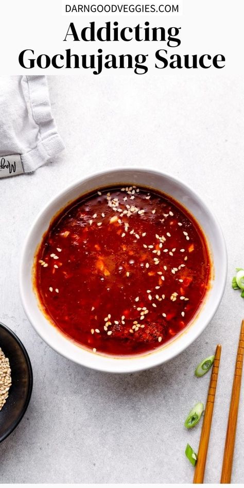 Gochujang Sauce Bibimbap, Korean Sauces Recipes, Gochujang Bbq Sauce, Tofu Dipping Sauce, Homemade Gochujang, Korean Sauces, Korean Sauce, Gochujang Recipe, Spicy Dipping Sauce