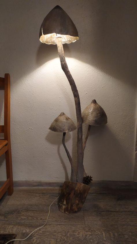 Mushrooms handmade handcraft papermache lamp Deco Nature, Mushroom Lamp, Dream Room Inspiration, House Room, Cute Room Decor, Room Inspiration Bedroom, Dream Rooms, Dream House Decor, Room Aesthetic