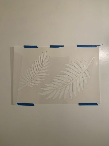 Easy Bathroom Makeover, Leaf Wall Stencil, Wall Stencil Designs, Accent Wall Stencil, Bathroom Accent Wall, Diy Playbook, Wire Diy, Leaf Stencil, Painted Drawers