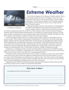 This is a great worksheet to tie science and english lessons together. Students will work on comprehension and learn about extreme weather. Reading Skills Worksheets, Sixth Grade Reading, 8th Grade Reading, 6th Grade Worksheets, Weather Worksheets, Comprehension Exercises, 6th Grade Reading, 6th Grade Science, 5th Grade Reading