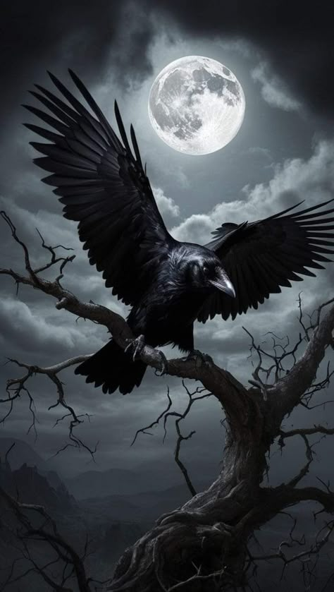 Spooky Wallpapers, Crow Pictures, Crow And Raven, Dark Picture, Dark Pics, Odin's Ravens, Crow Tattoo, Crows And Ravens, Raven Art