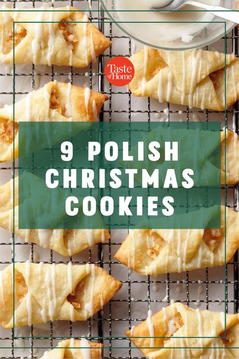 Russian Cookies Recipes, Polish Baking Recipes, Rolled Cookies Christmas, Polish Christmas Recipes, German Cookies Recipes, Kolacky Cookies, Polish Christmas Cookies Recipes, Polish Christmas Desserts, Polish Dessert Recipes